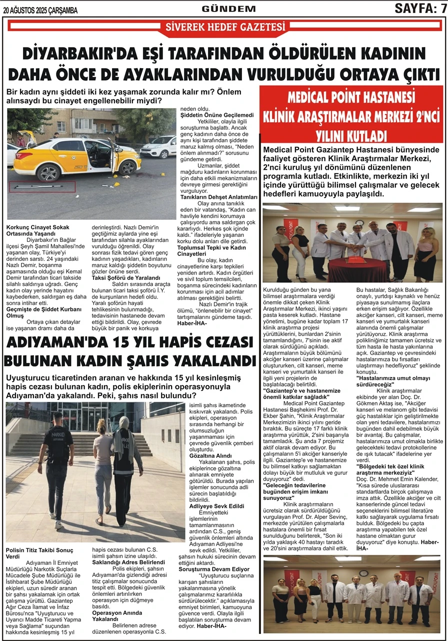 20.08.2025 Tarihli Gazetemiz