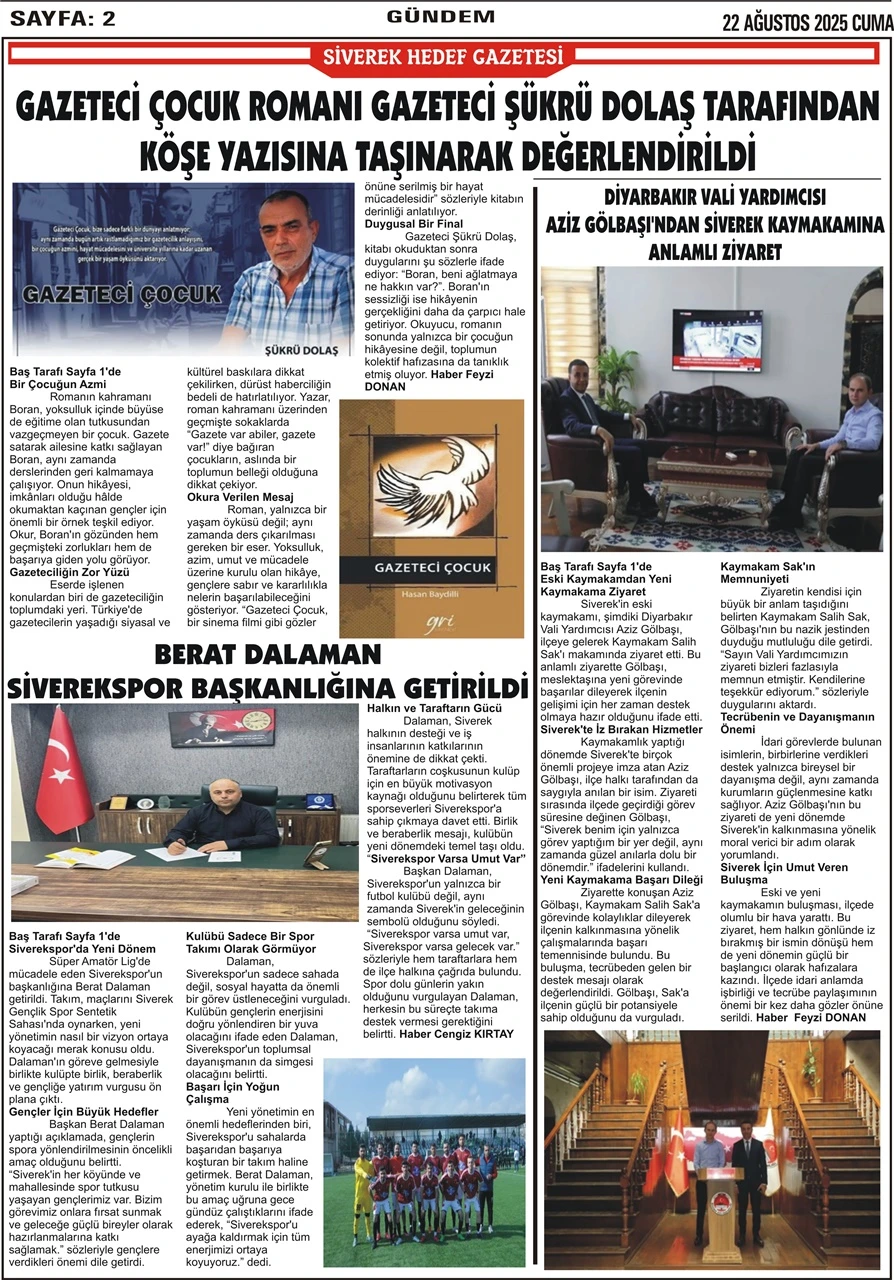 22.08.2025 Tarihli Gazetemiz