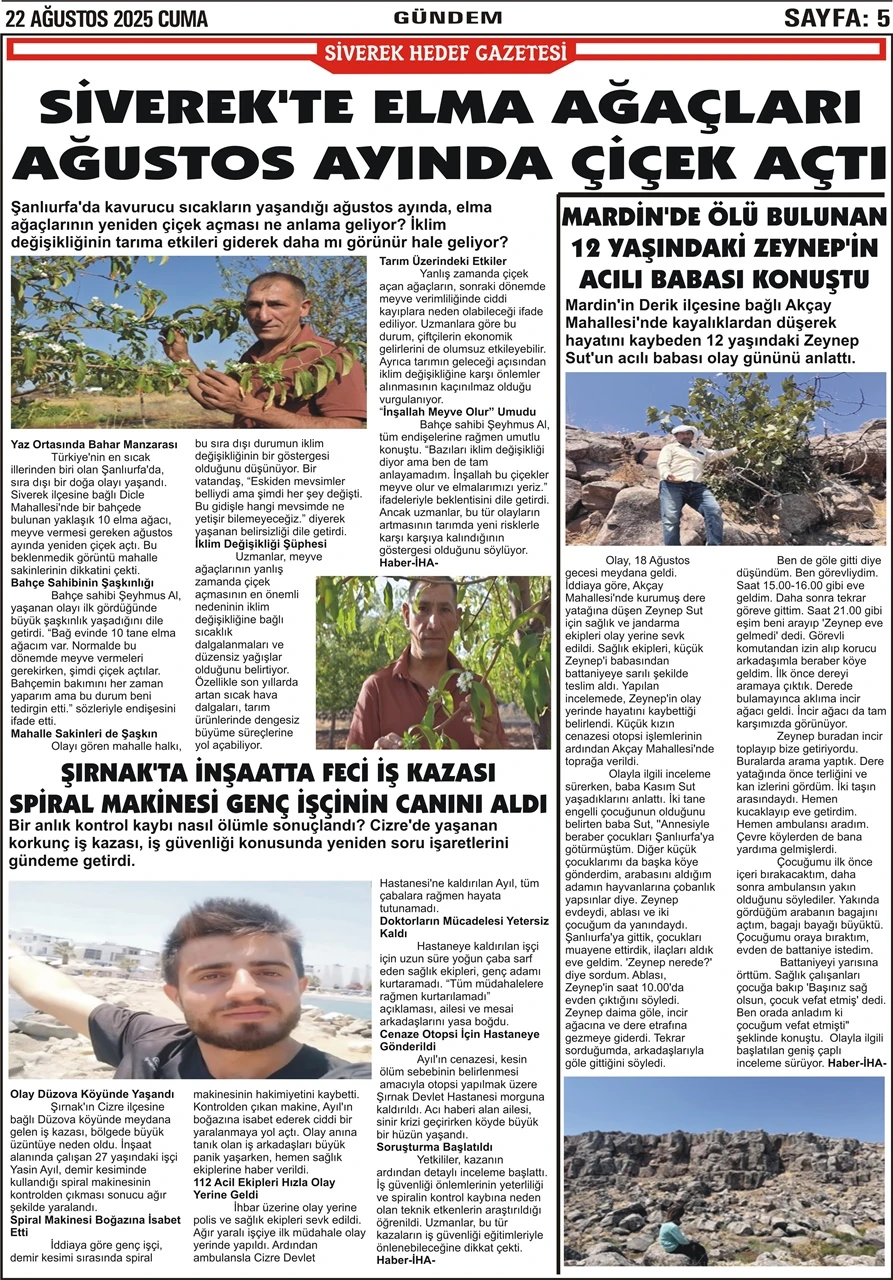 22.08.2025 Tarihli Gazetemiz
