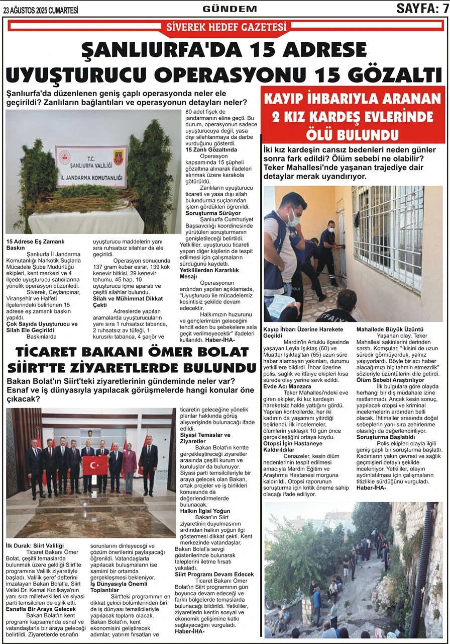 23.08.2025 Tarihli Gazetemiz