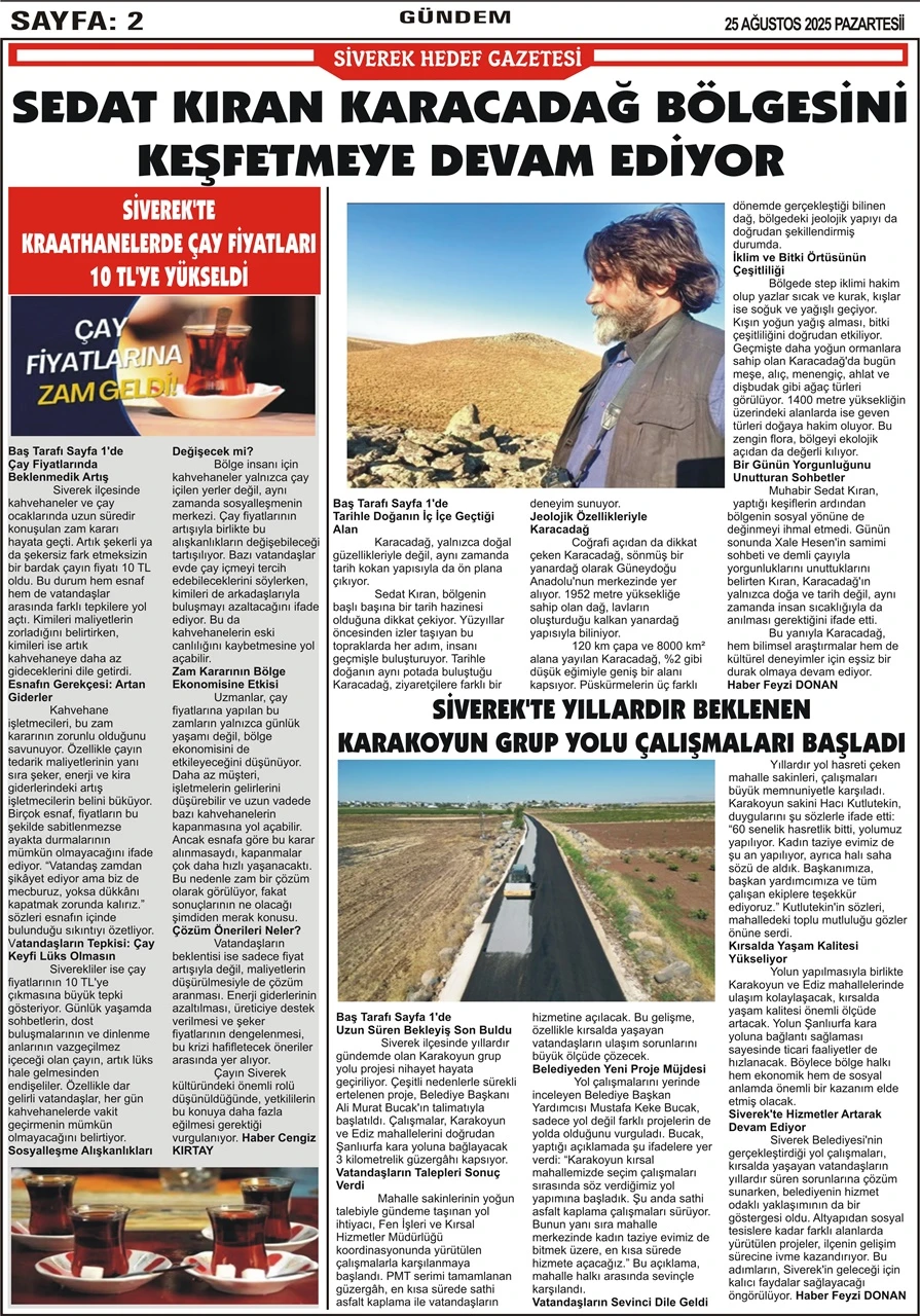 25.08.2025 Tarihli Gazetemiz