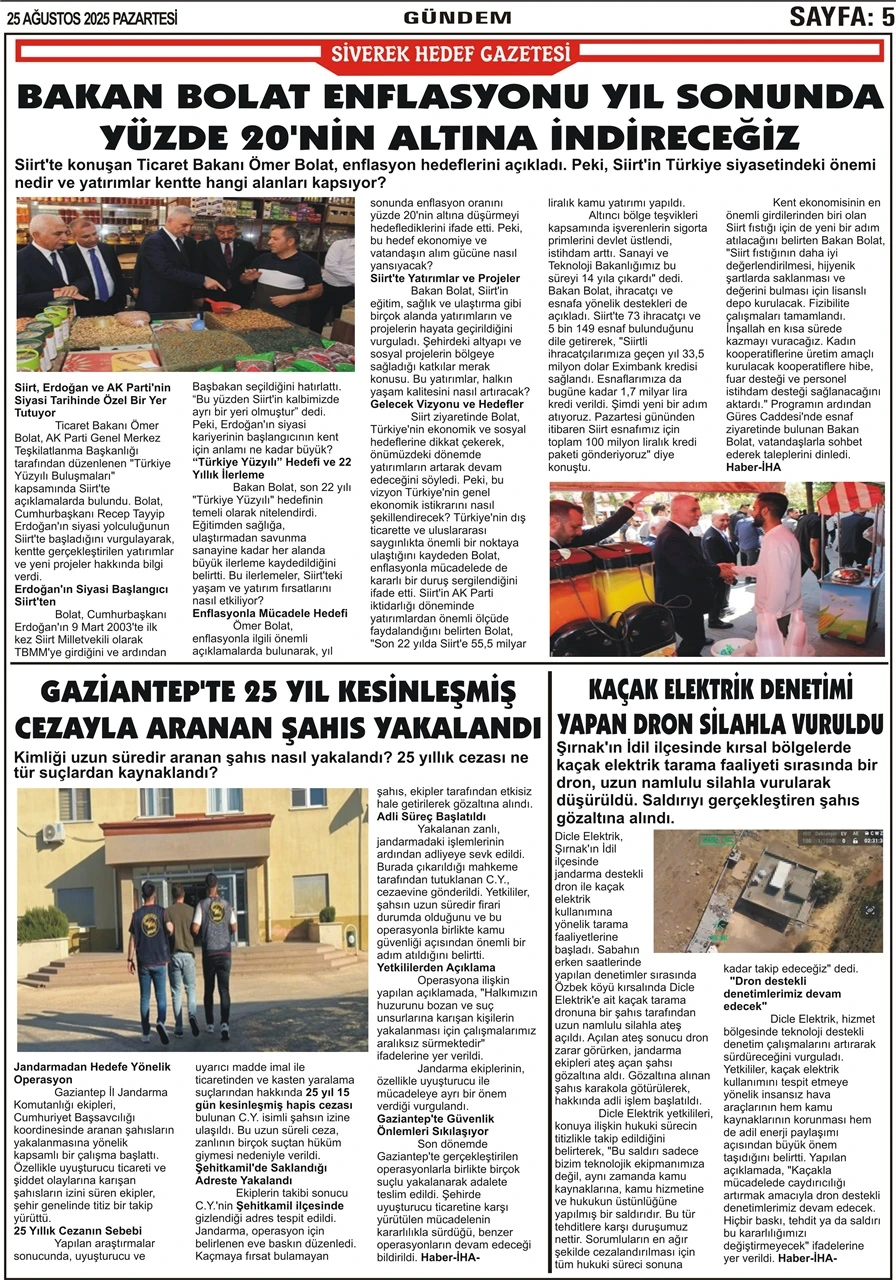 25.08.2025 Tarihli Gazetemiz