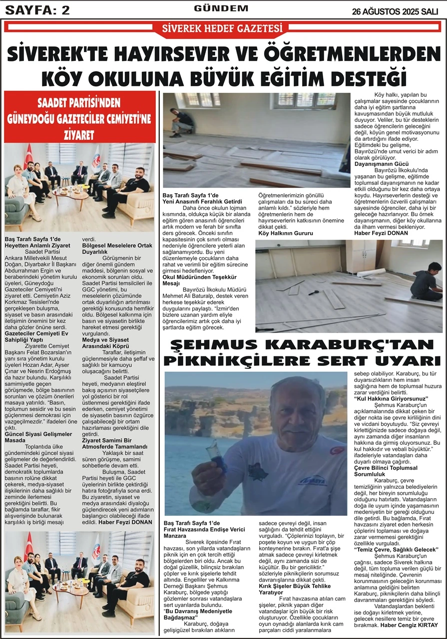 26.08.2025 Tarihli Gazetemiz