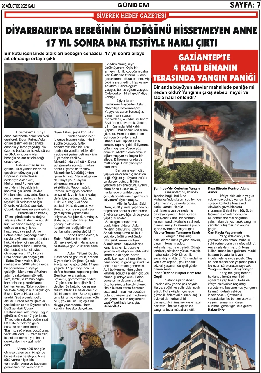 26.08.2025 Tarihli Gazetemiz