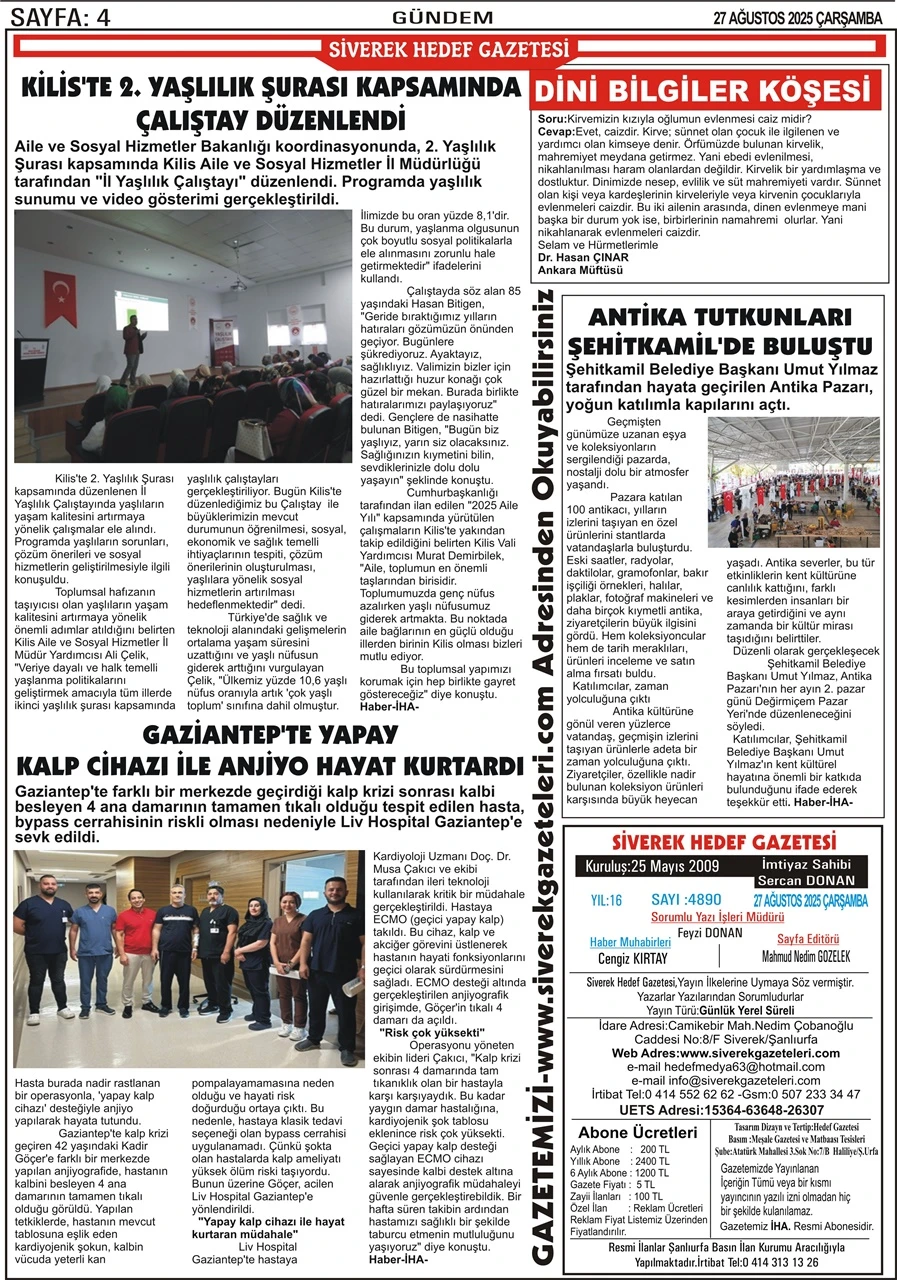 27.08.2025 Tarihli Gazetemiz