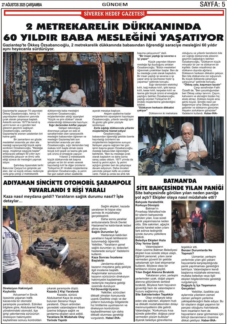 27.08.2025 Tarihli Gazetemiz