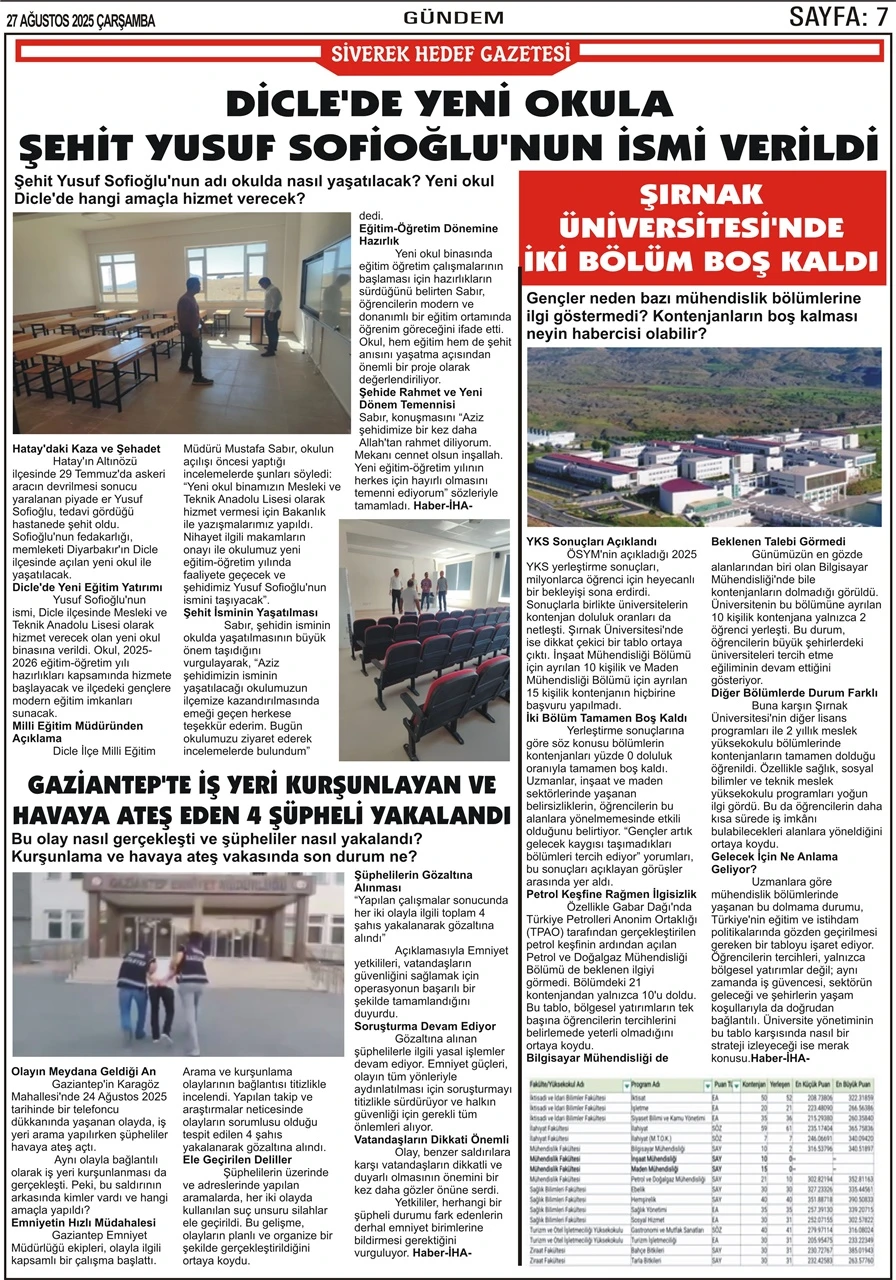 27.08.2025 Tarihli Gazetemiz