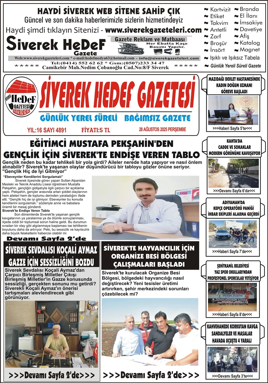 28.08.2025 Tarihli Gazetemiz