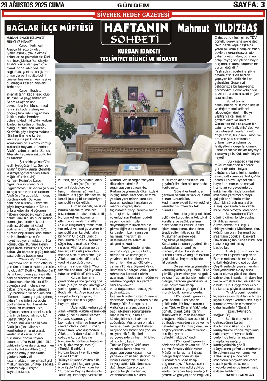 29.08.2025 Tarihli Gazetemiz