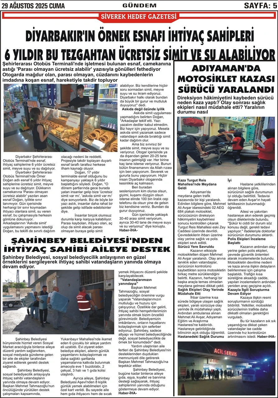 29.08.2025 Tarihli Gazetemiz