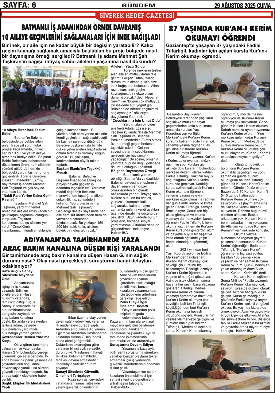 29.08.2025 Tarihli Gazetemiz