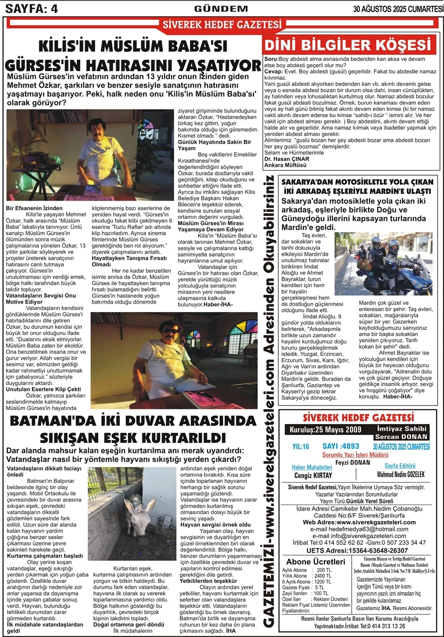 30.08.2025 Tarihli Gazetemiz