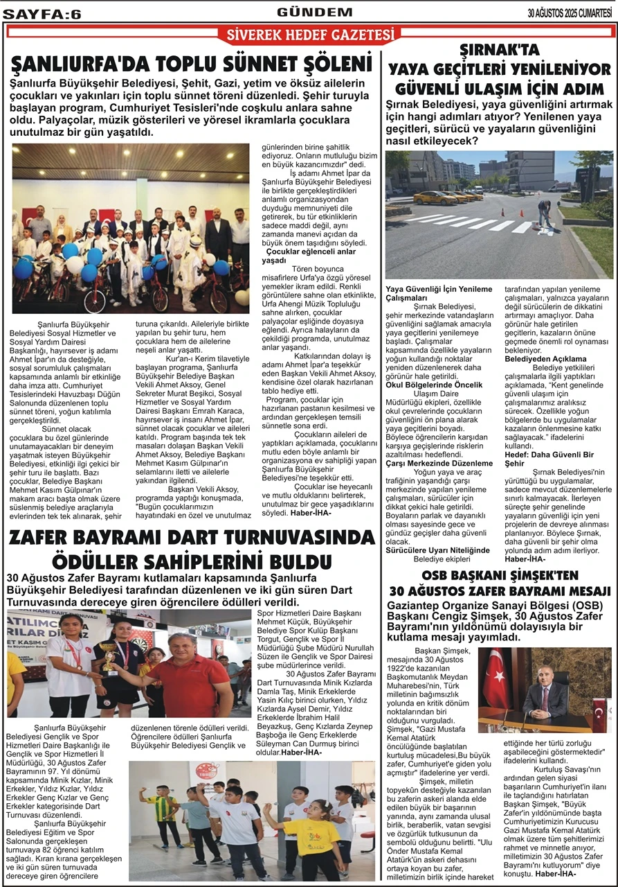 30.08.2025 Tarihli Gazetemiz