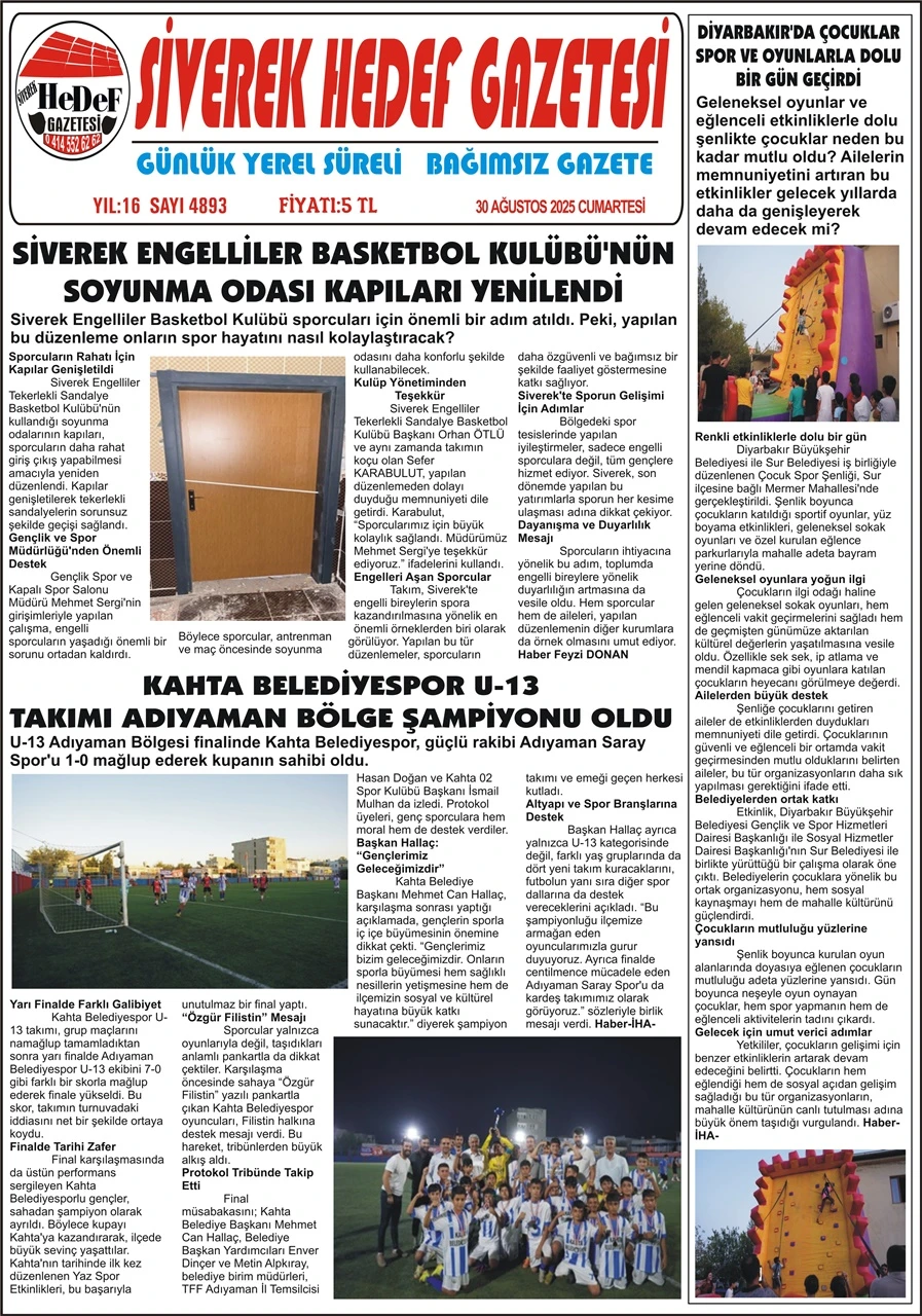 30.08.2025 Tarihli Gazetemiz