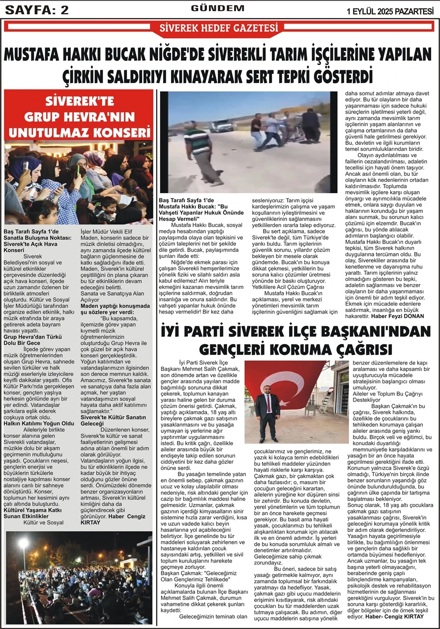 1.09.2025 Tarihli Gazetemiz