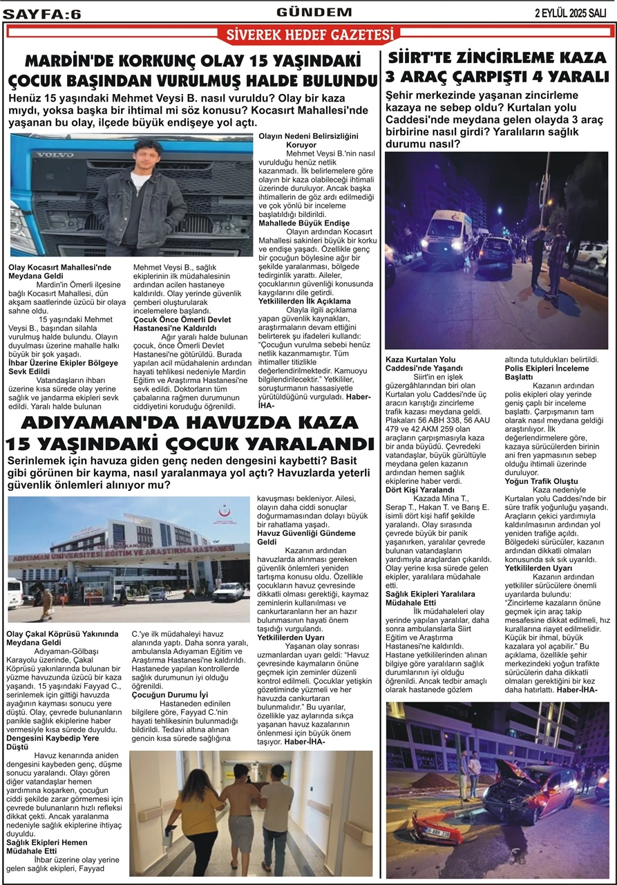 2.09.2025 Tarihli Gazetemiz