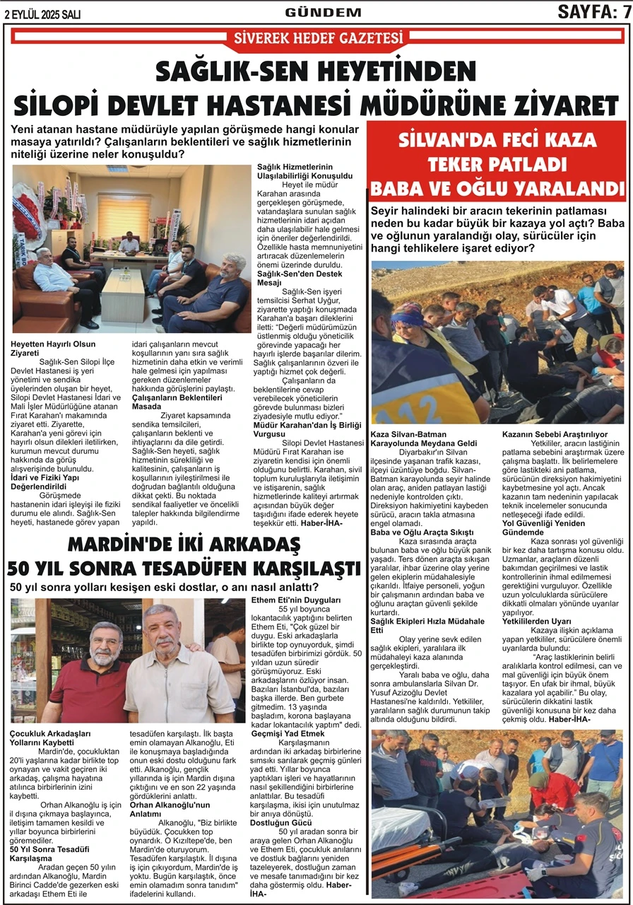 2.09.2025 Tarihli Gazetemiz
