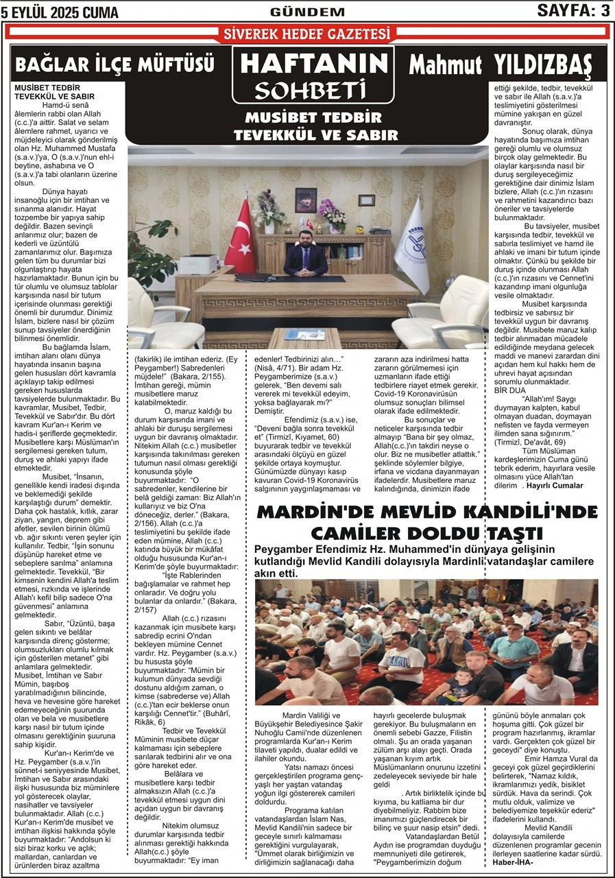 5.09.2025 Tarihli Gazetemiz