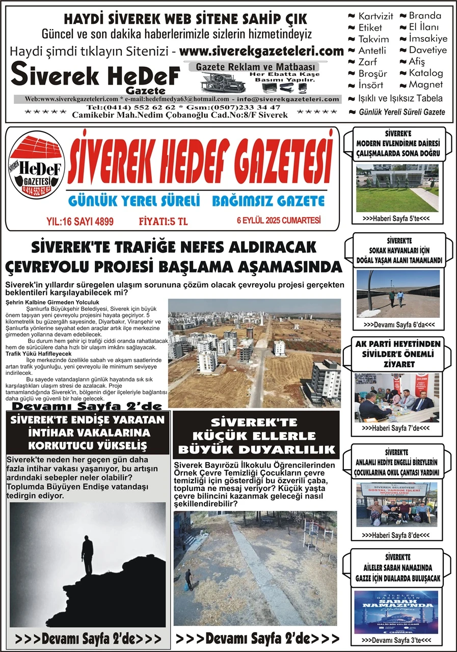 6.09.2025 Tarihli Gazetemiz