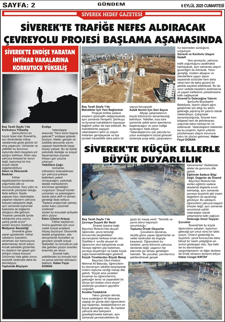 6.09.2025 Tarihli Gazetemiz