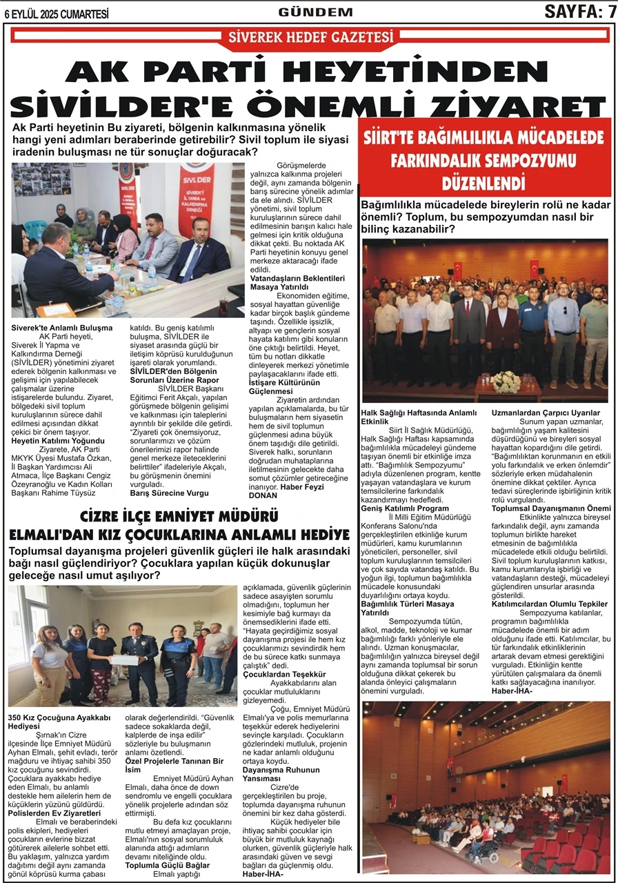 6.09.2025 Tarihli Gazetemiz