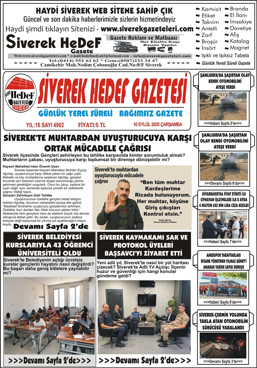 10.09.2025 Tarihli Gazetemiz