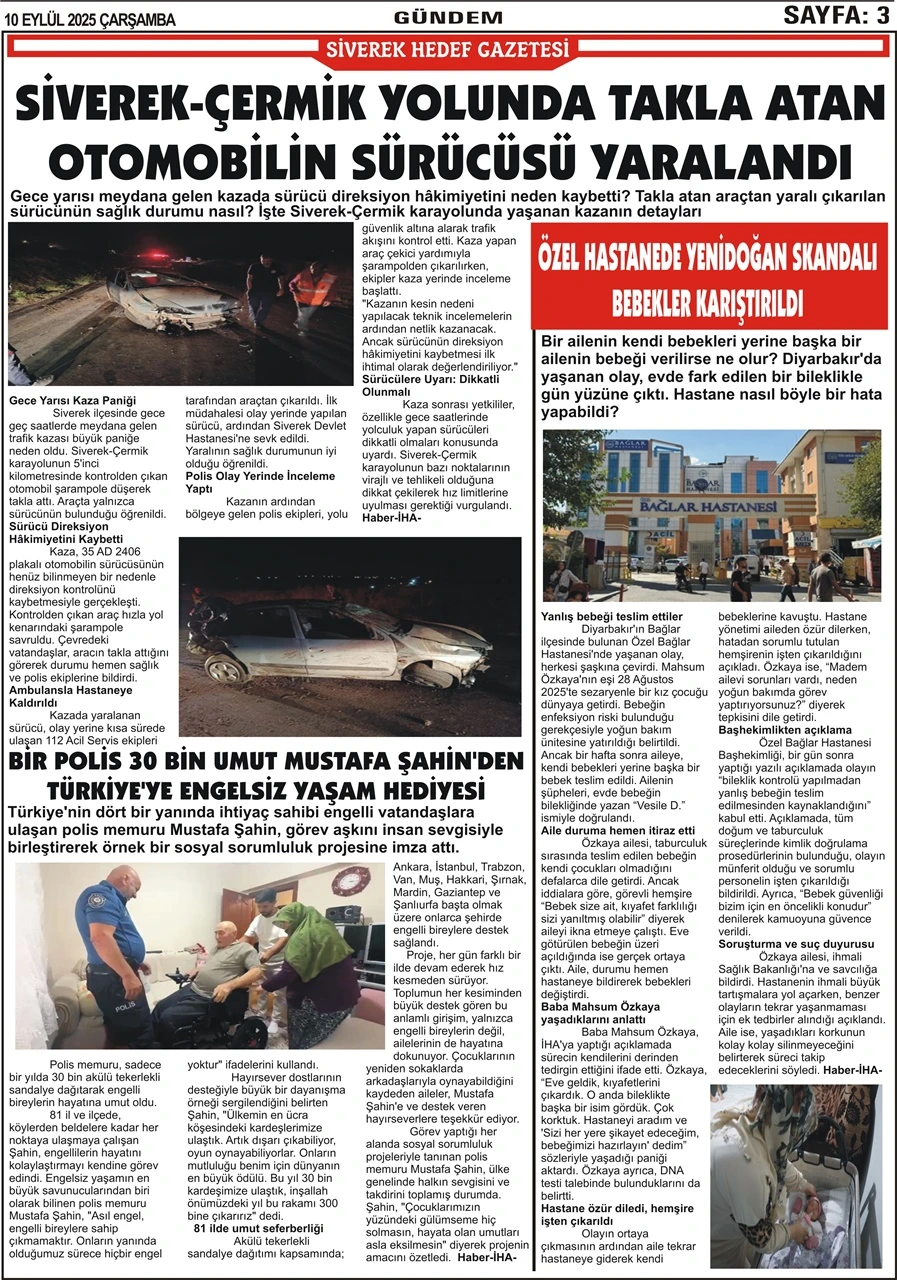 10.09.2025 Tarihli Gazetemiz