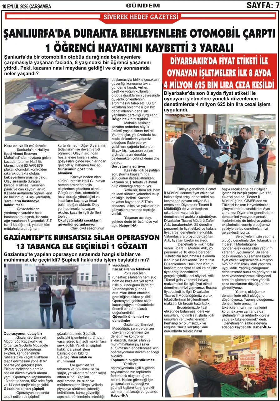 10.09.2025 Tarihli Gazetemiz
