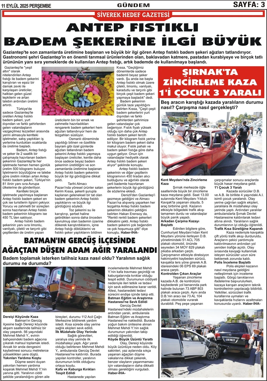 11.09.2025 Tarihli Gazetemiz