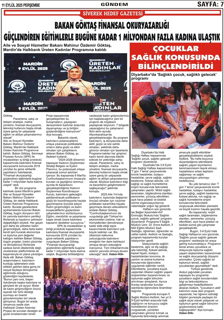 11.09.2025 Tarihli Gazetemiz