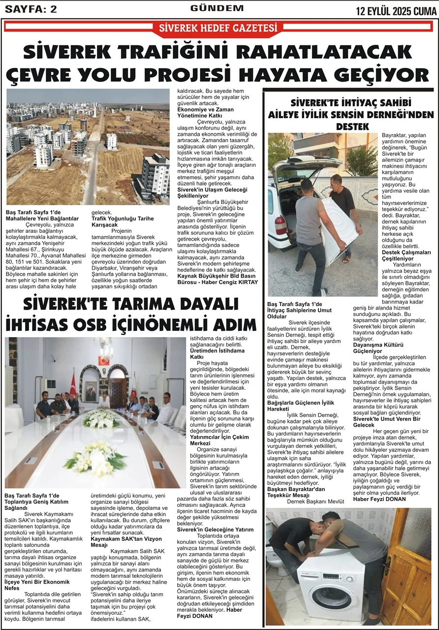 12.09.2025 Tarihli Gazetemiz