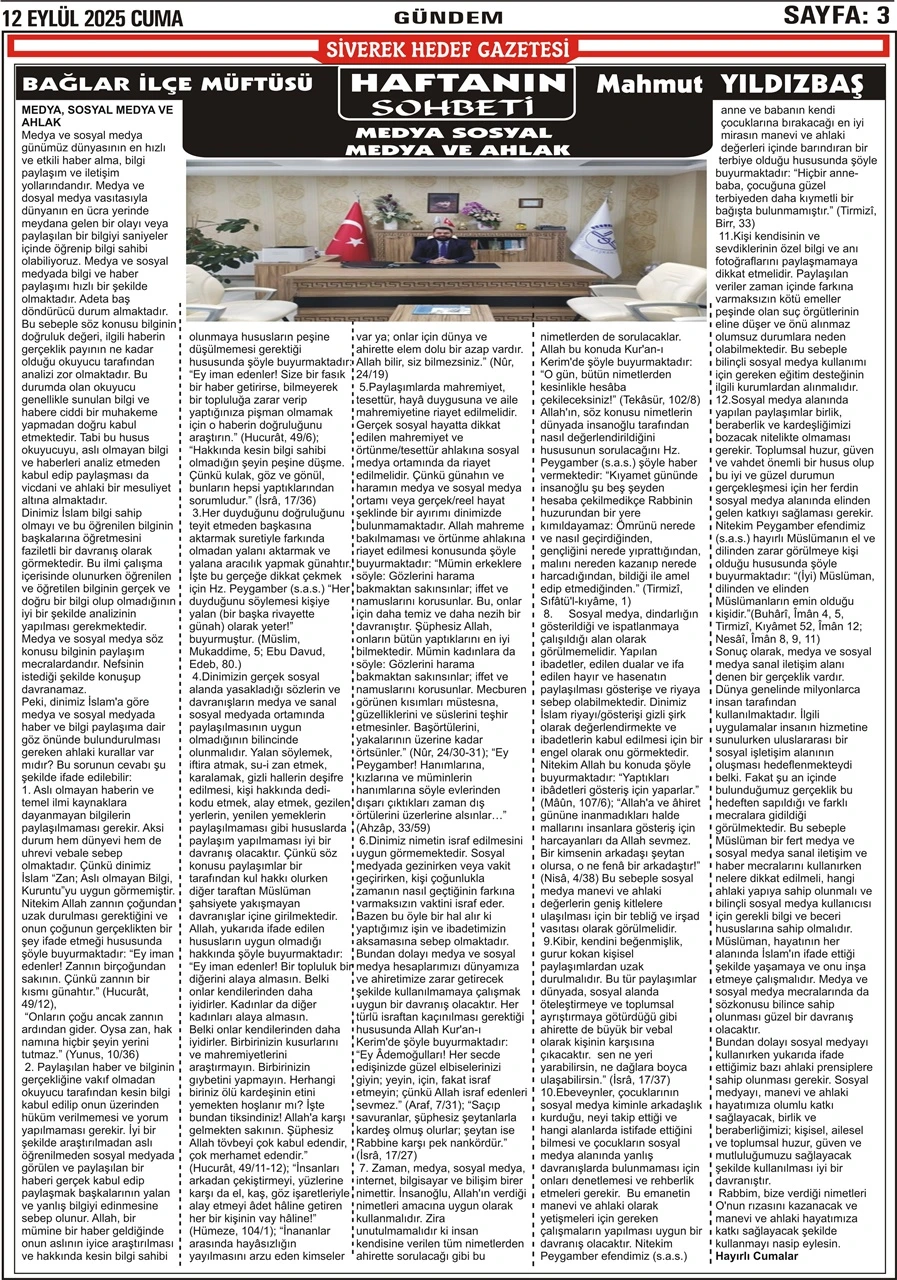 12.09.2025 Tarihli Gazetemiz