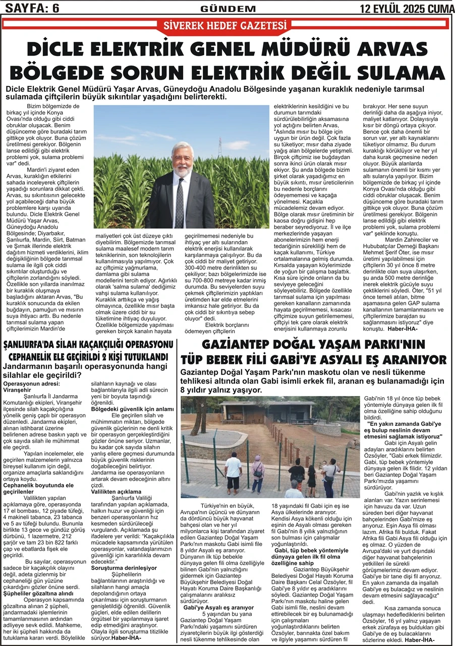 12.09.2025 Tarihli Gazetemiz
