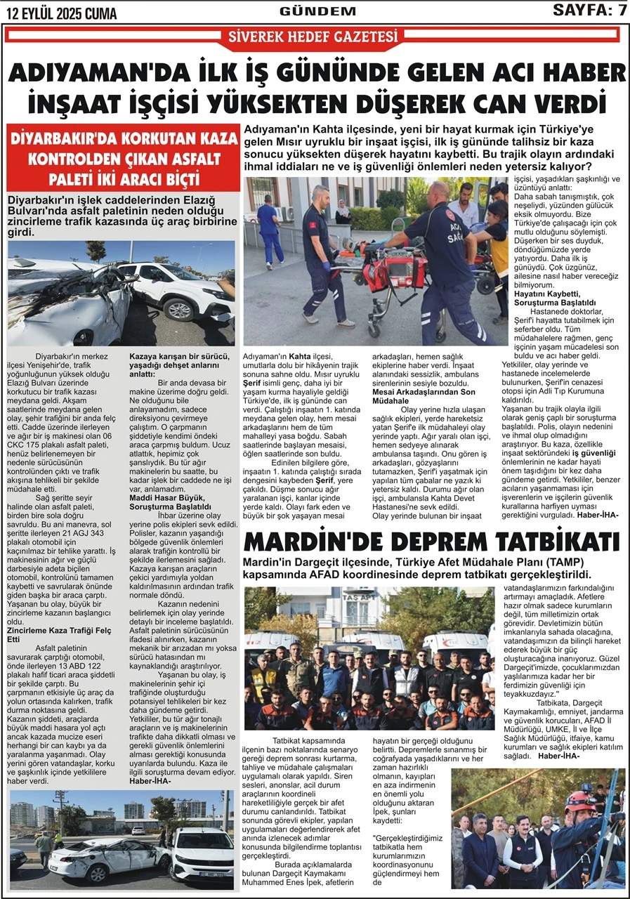 12.09.2025 Tarihli Gazetemiz