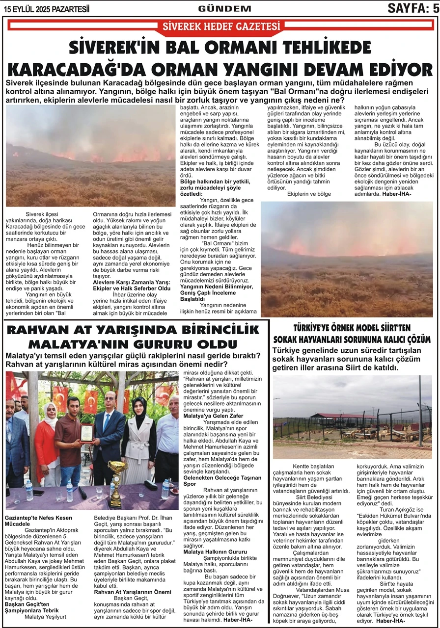 15.09.2025 Tarihli Gazetemiz