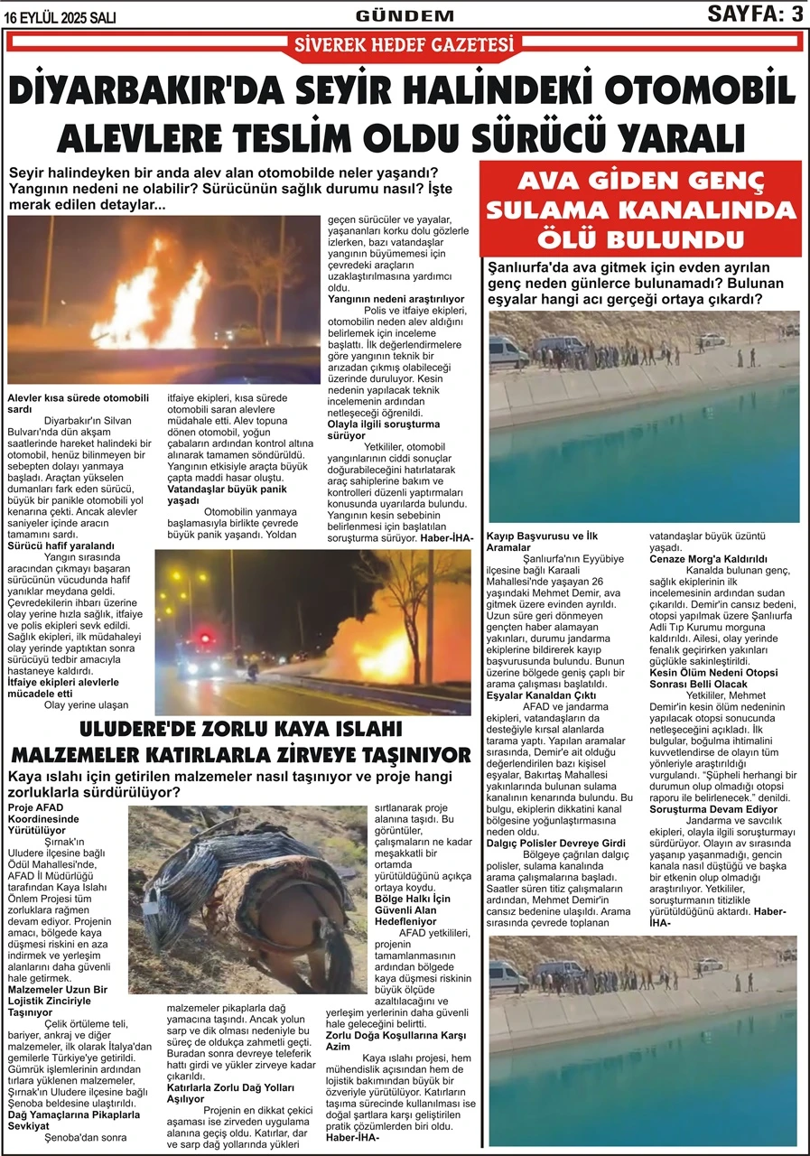 16.09.2025 Tarihli Gazetemiz