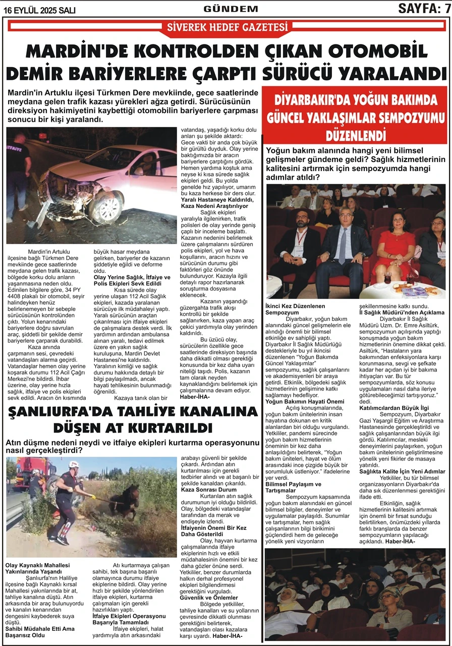 16.09.2025 Tarihli Gazetemiz