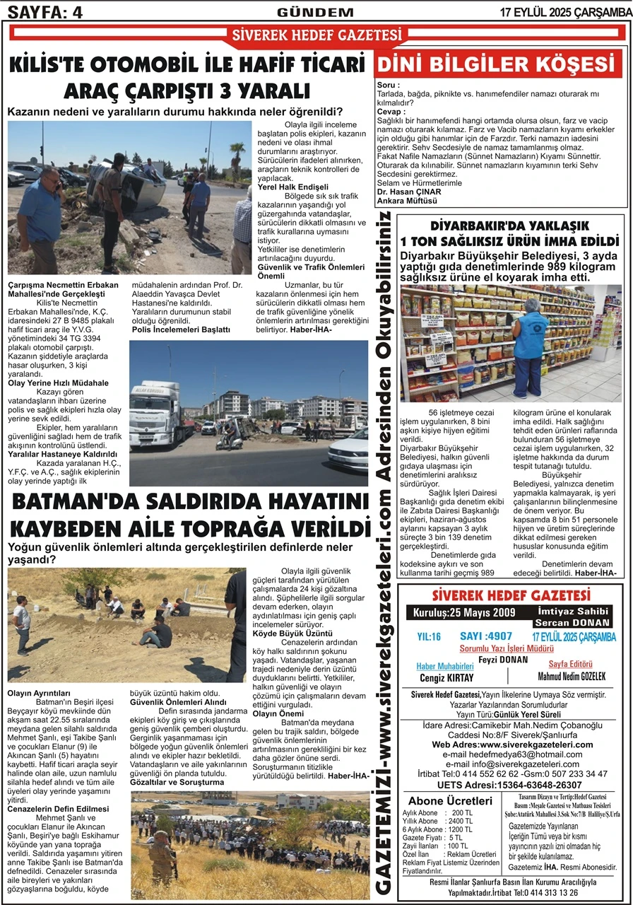 17.09.2025 Tarihli Gazetemiz