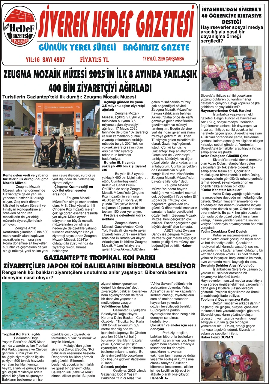 17.09.2025 Tarihli Gazetemiz