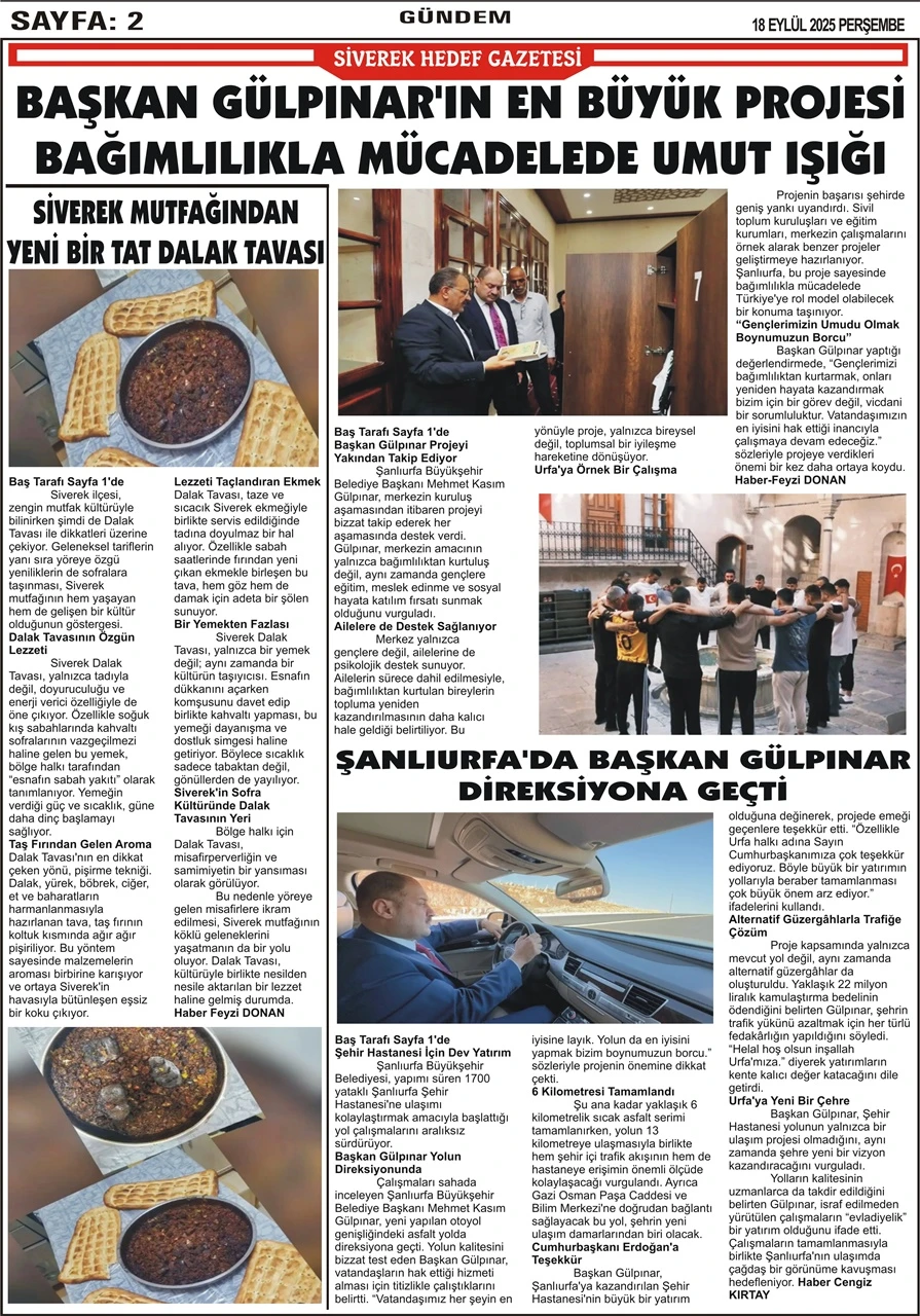 18.09.2025 Tarihli Gazetemiz