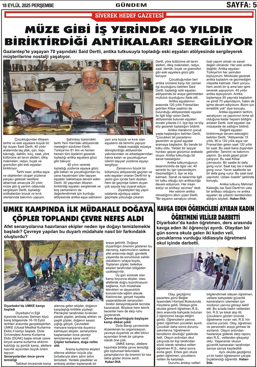 18.09.2025 Tarihli Gazetemiz