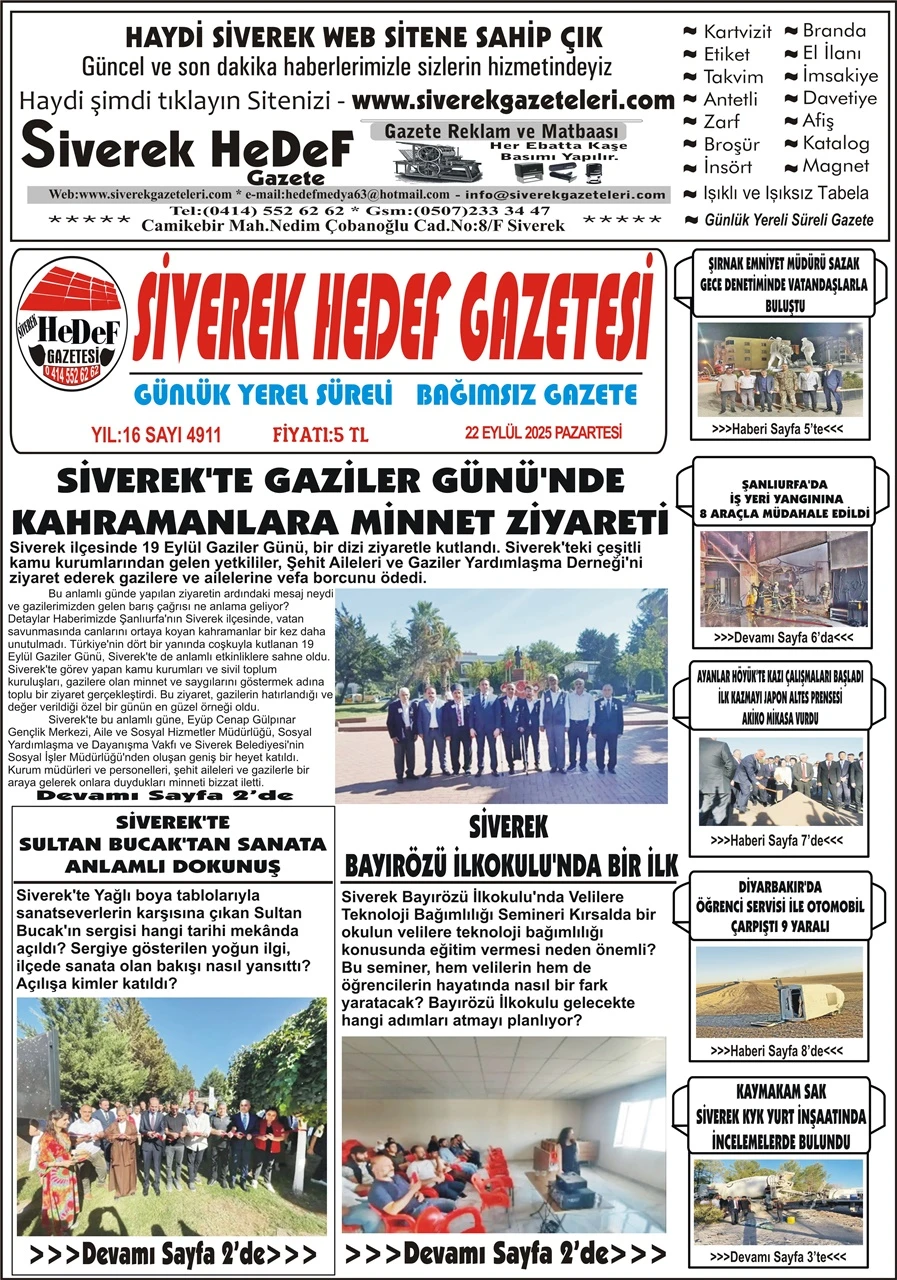 22.09.2025 Tarih Gazetemiz