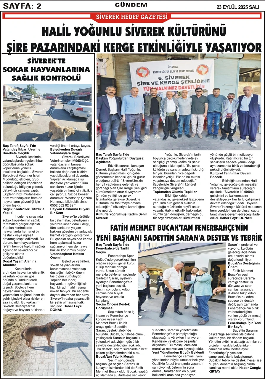 23.09.2025 Tarihli Gazetemiz