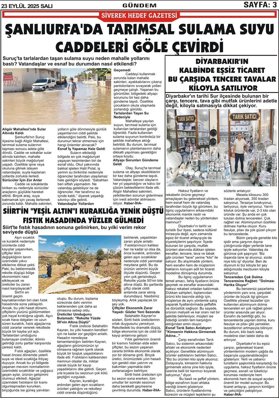 23.09.2025 Tarihli Gazetemiz