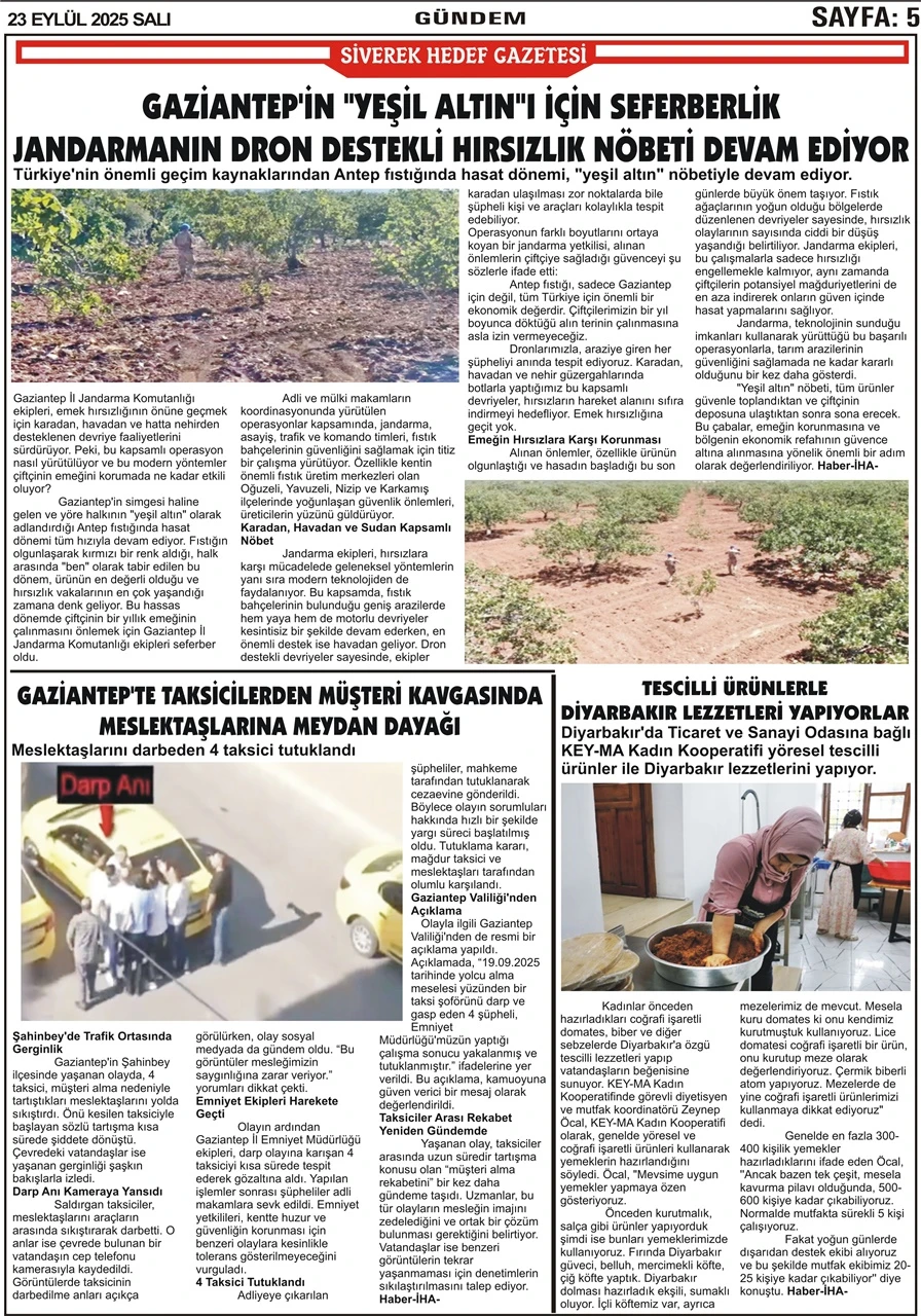 23.09.2025 Tarihli Gazetemiz