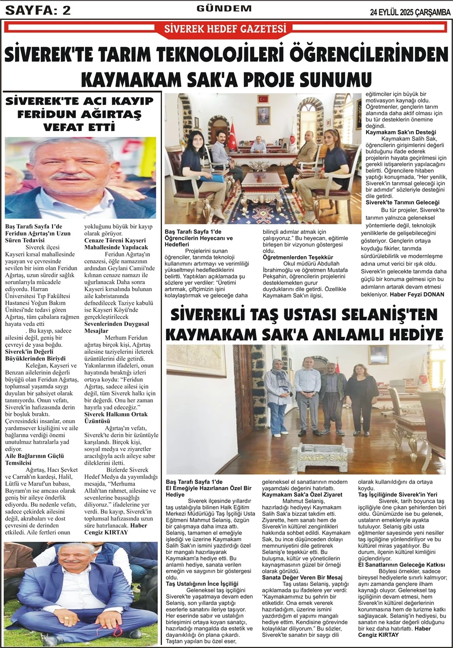 24.09.2025 Tarihli Gazetemiz