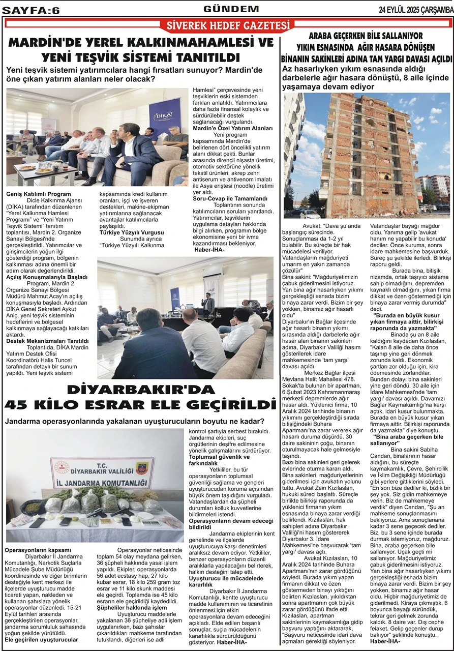 24.09.2025 Tarihli Gazetemiz