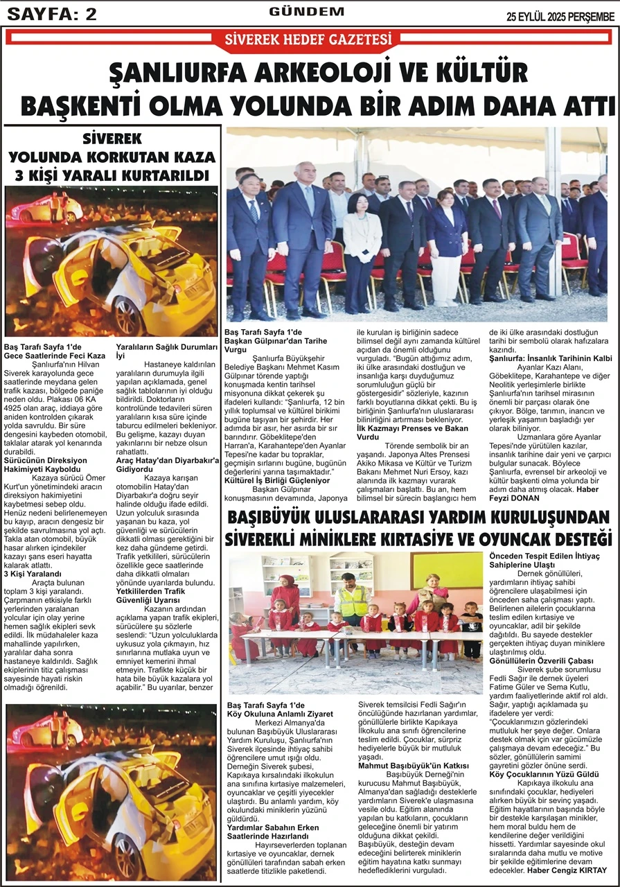 25.09.2025 Tarihli Gazetemiz