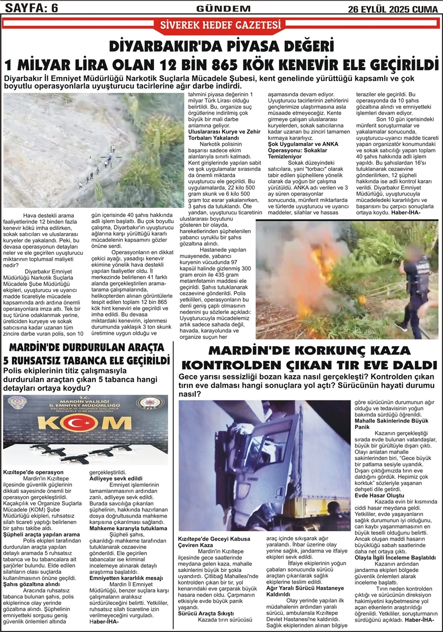 26.09.2025 Tarihli Gazetemiz