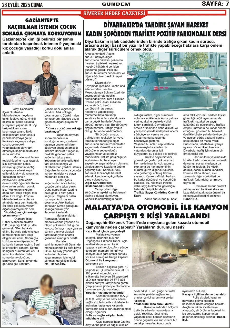 26.09.2025 Tarihli Gazetemiz